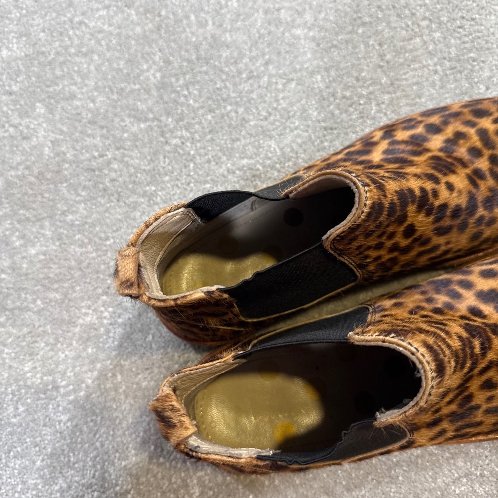 Boden Oakington Leopard Print Calf Hair Chelsea Boots Ankle EU39 US8 Mob Wife - Picture 9 of 14